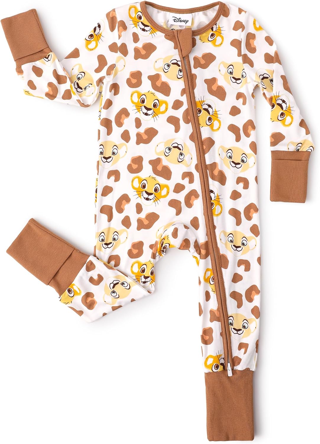 Disney Baby Viscose Made from Bamboo 2-Way Zipper Footie Outfit NB to Inf