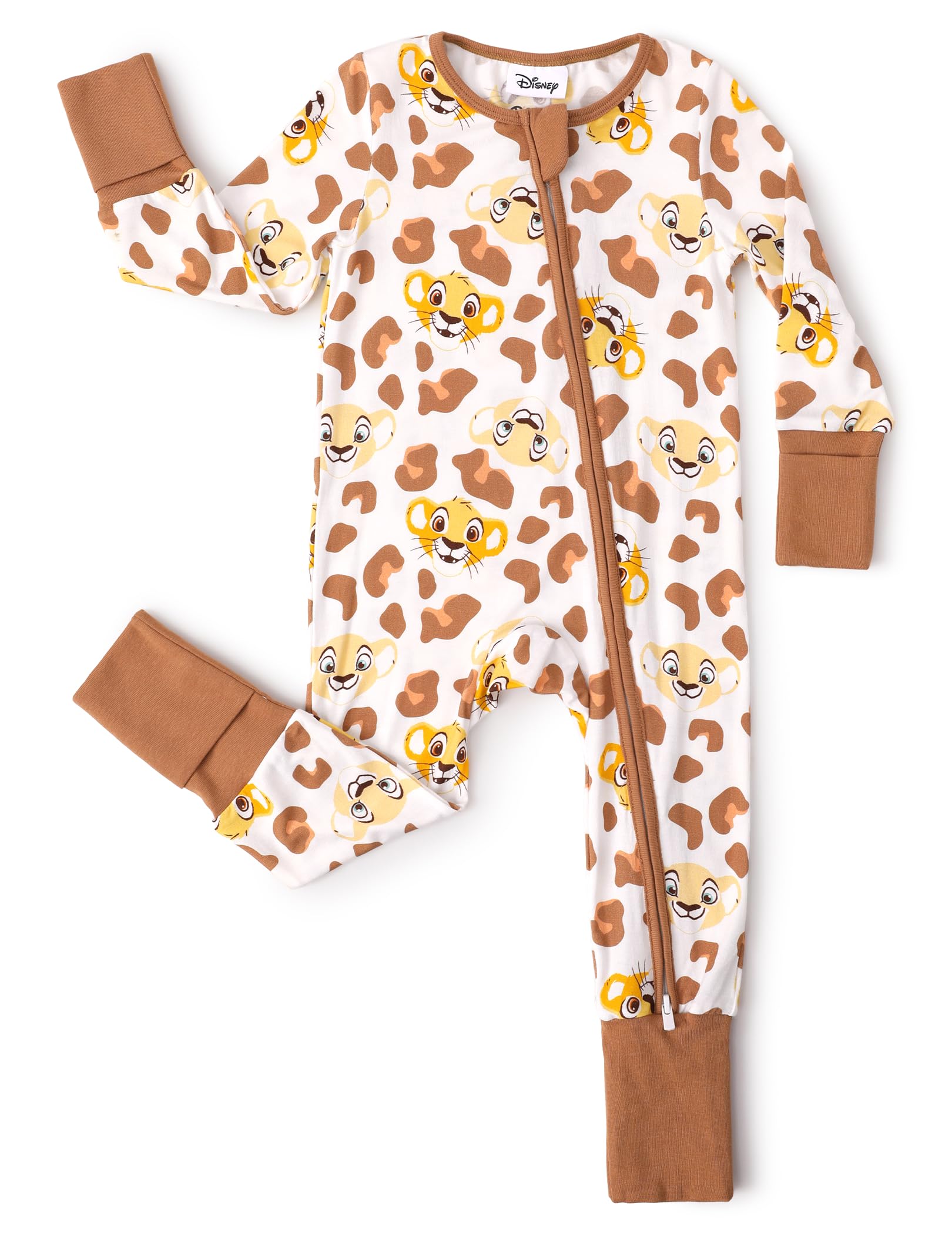 Disney Baby Viscose Made from Bamboo 2-Way Zipper Footie Outfit NB to Inf