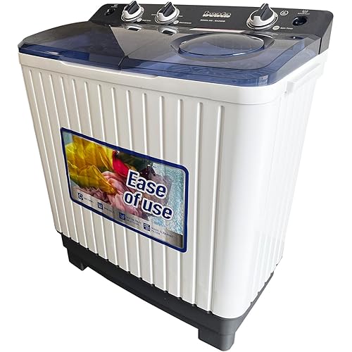 Portable Washing Machine, 22lbs Twin Tub Mini Laundry Washing Machine with Drain Pump, 14lbs Washer & 8lbs Spinner Combo, Compact Semi-Automatic Washer for Apartments, Dorms, RVs. Bluish Grey