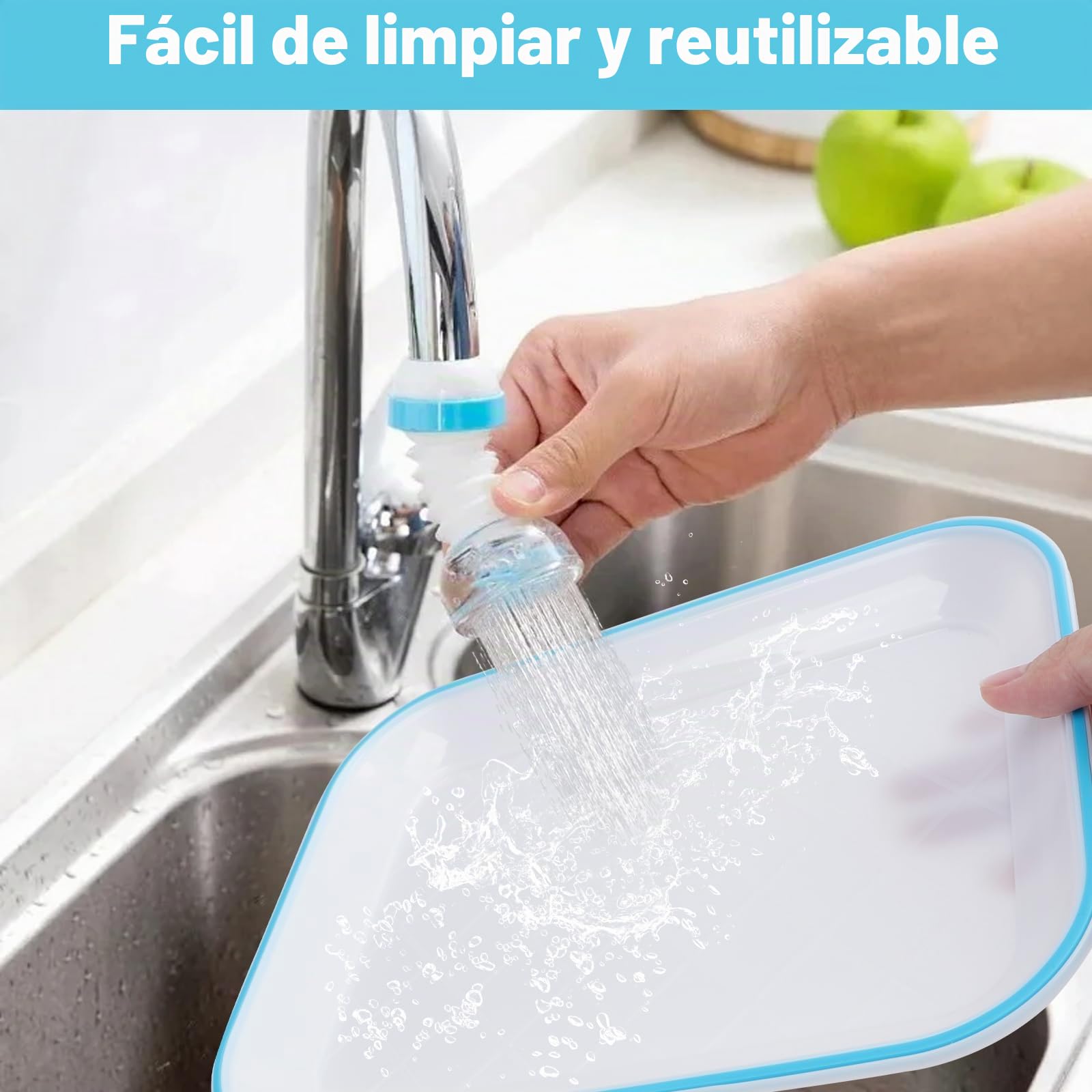 BigKing 3 recipientes herméticos para alimentos de plástico, gran capacidad, con tapa transparente de doble uso, almacenamiento para clasificación de filetes, frutas y verduras de nevera