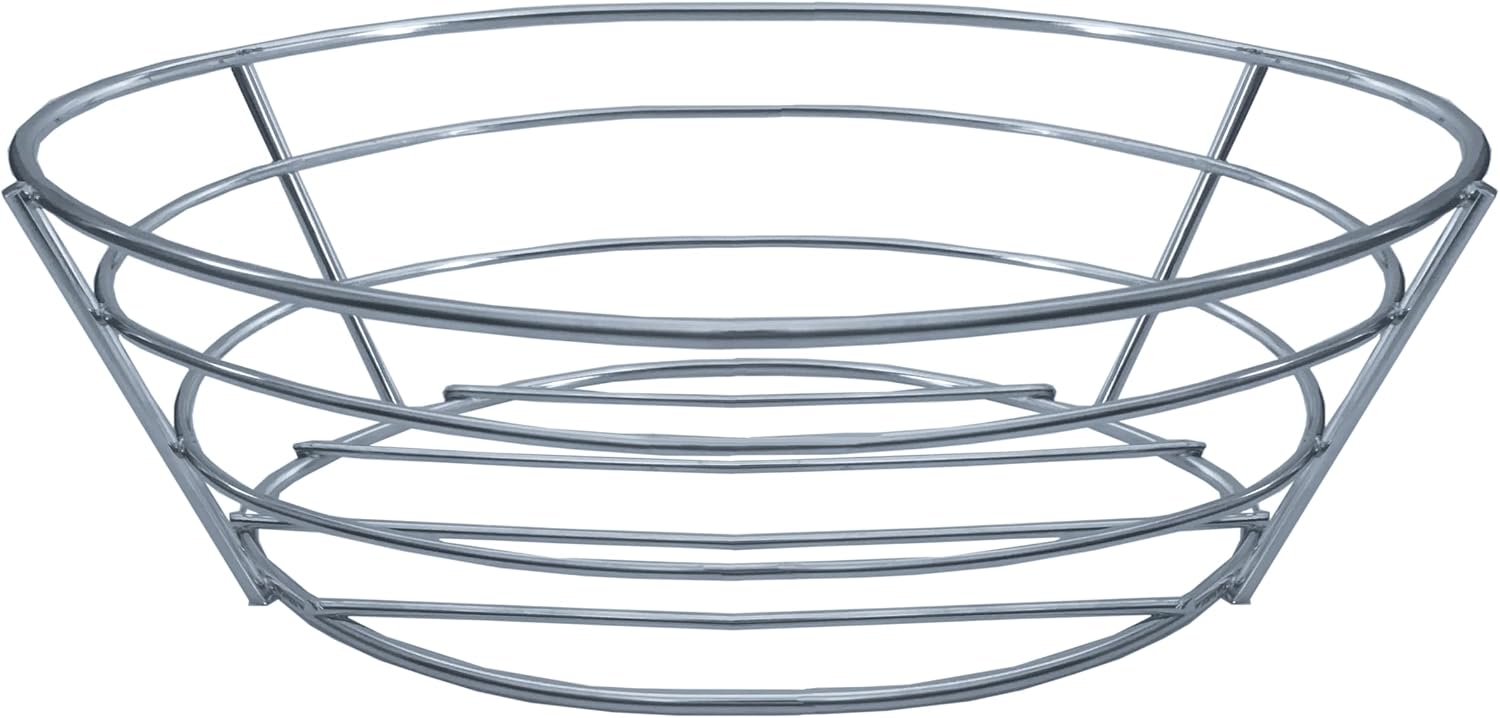 CUISINOX Stainless Steel Wire Bread and Fruit Basket, Oval - 8.5" x 6"