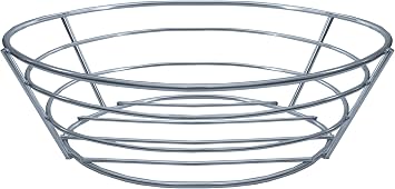 CUISINOX Stainless Steel Wire Bread and Fruit Basket, Oval - 8.5" x 6"