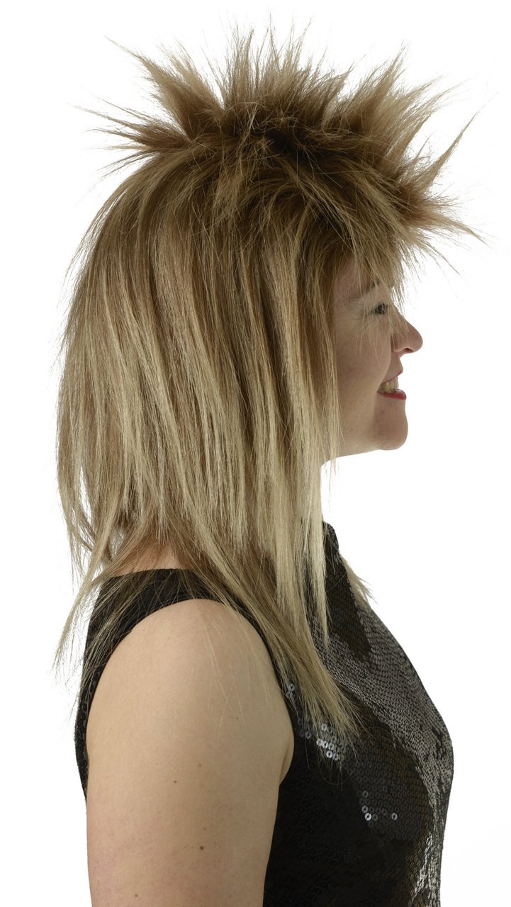 City Costume Wigs 80s Rocker Wig | Tina 70's, Mixed Brown Blonde Bowie Labyrinth Wig