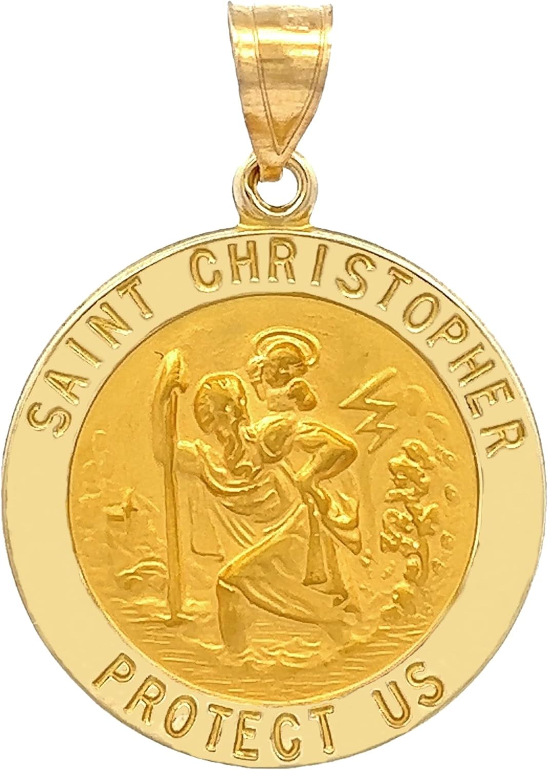 RP Real 14K Gold Pendant for Men or Women, Authentic Heirloom Quality 14K Yellow or White Gold St Christopher Medal with Premium Jewelry Box, Handcrafted in the USA, Durable Anti-Tarnish Production - Image 2