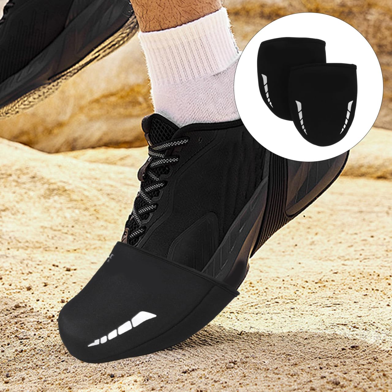CLISPEED Copriscarpe Ciclismo Coperture per Scarpe Ciclistica Copertura del Piede Usura del - Copertura per Scarpe Resistenti in Bicicletta per Mountain Cover per Scarpe 1Paio