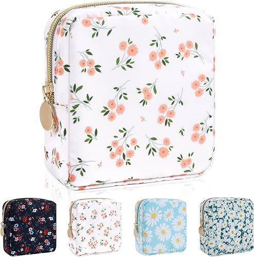 Miniatura 63 de Iqimott Bolsa Grande de Maquillaje de Nylon, Estuche de Viaje Preppy, Bolsa Grande de Cosméticos de Nylon, Organizador de Maquillaje, Bolsa de Rosa