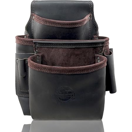 Graintex 10 Pocket Framer's Tool Pouch Ambassador Series Black Color Top Grain Leather - Israel