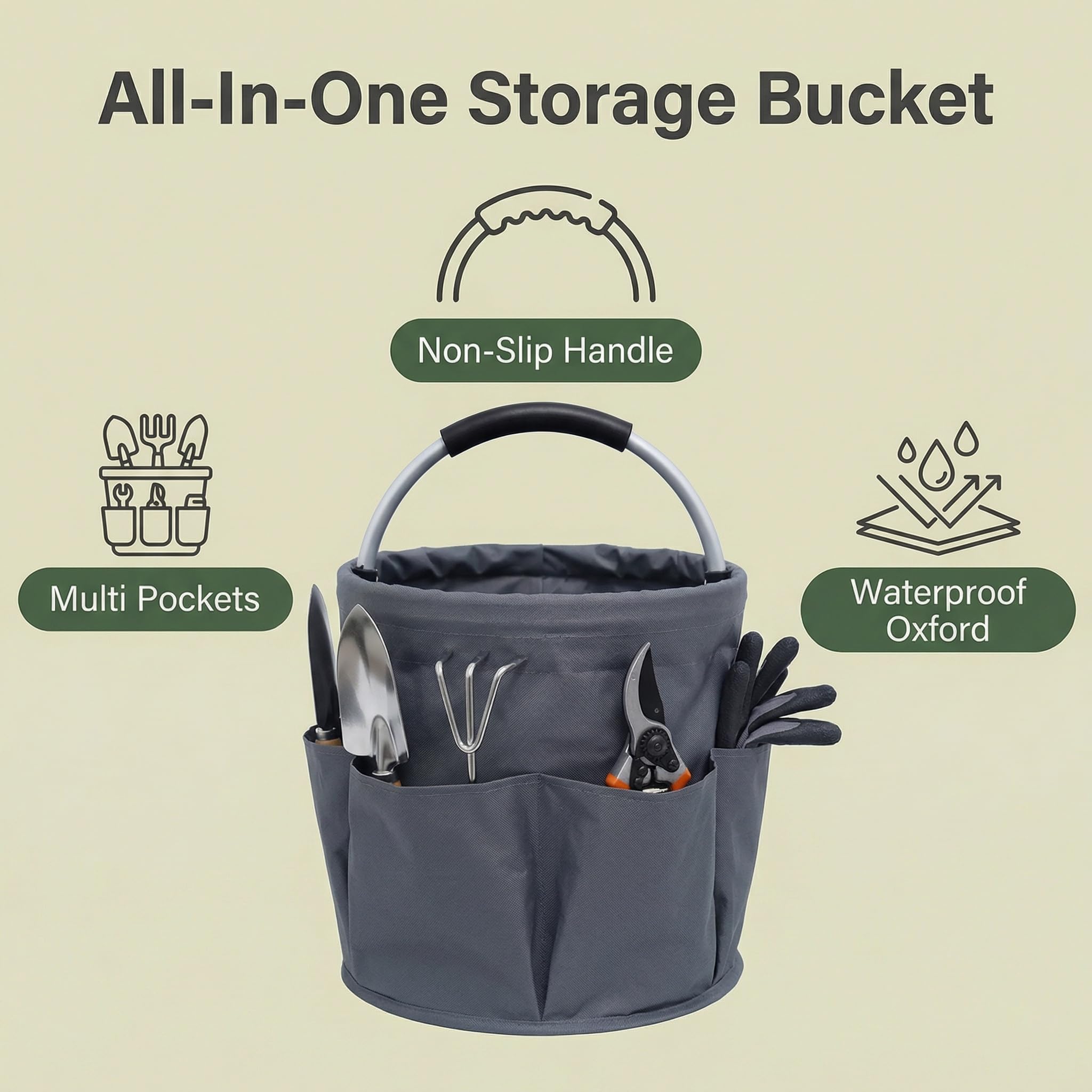 Cleaning Caddy Organizer - Grey -2 Cleaning Caddy Organizer - Grey -2