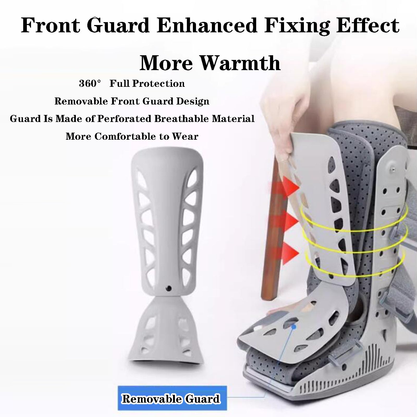 SFKLYU Bota Inflable para Caminar, Soporte para Pies Caídos, Férula Nocturna para Fascitis Plantar, Ideal para Lesiones de Tobillo O Pie, Bota para Fracturas,A Right,S