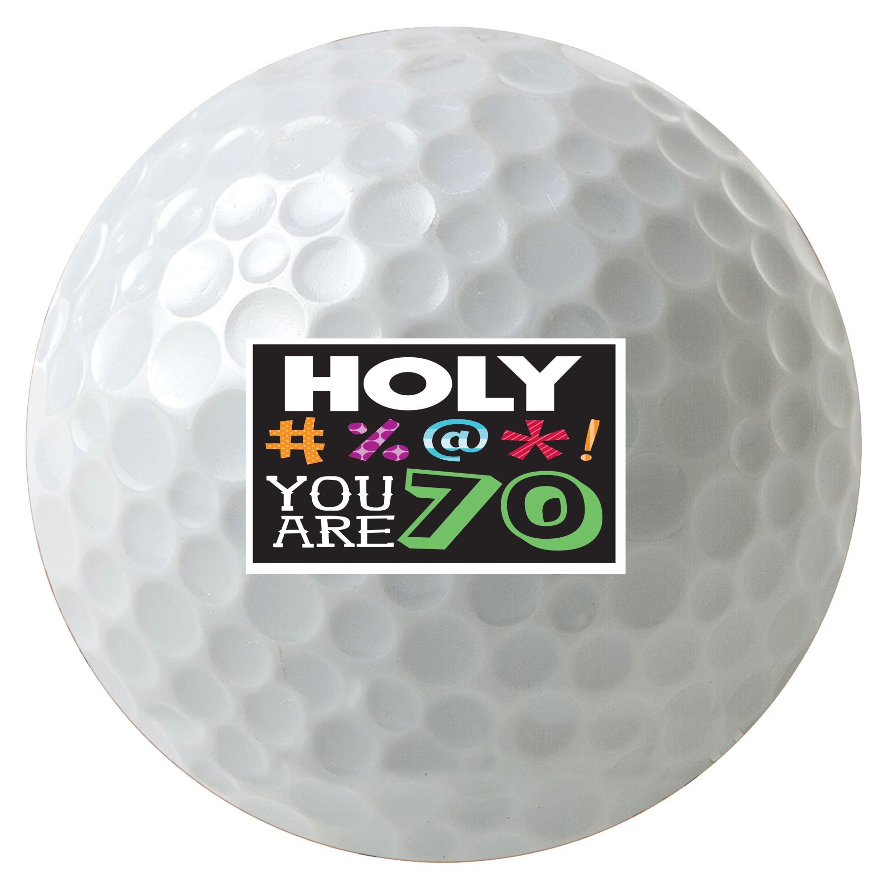 Debbie's Designs 70th Birthday Colorful 3-Pack Printed Golf Balls