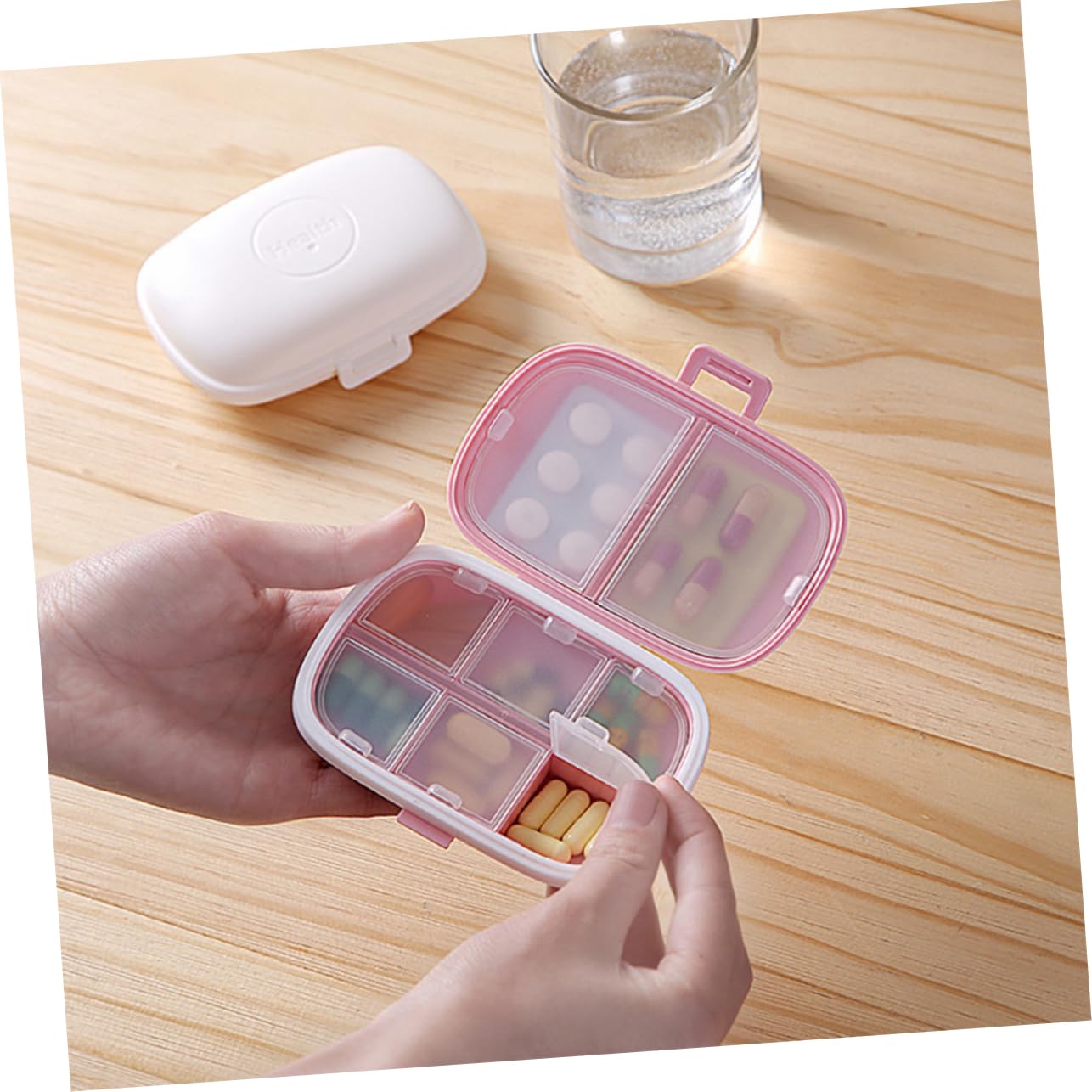 3 Sätze Pillen-organizer Travel Pill Box Pillenorganizer Medikamentenbehälter Pillenbox Mit Fächern Arzneikoffer Spenderbehälter Medikamentenfall Pillendose Mit Fächern 2 Stück * 3 FRCOLOR
