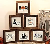 Vista 6 de JAJADO Plantillas de pantalla de seda de otoño, juego de pintura de pasta de tiza de Halloween, 23 piezas, transferencia de pantalla de seda