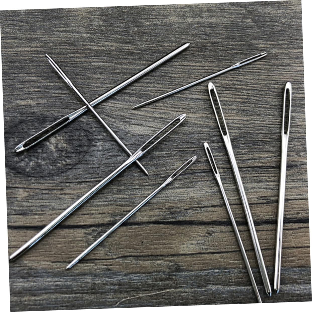 HOODANCOS Large Eye Hand Sewing Needles Set with Curved Tips Sewing Supply Kit for Easy Threading and Darning Includes Blunt Needles and Nylon Threading Tools