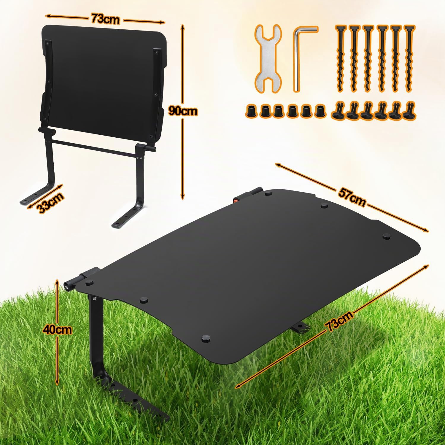 Fiqops - Garage per robot tosaerba 73x57x40cm, garage protetta dal sole e dalla pioggia per robot tosaerba, protezione dalla pioggia per robot tosaerba in materiale ABS, protezione pieghevole dalla