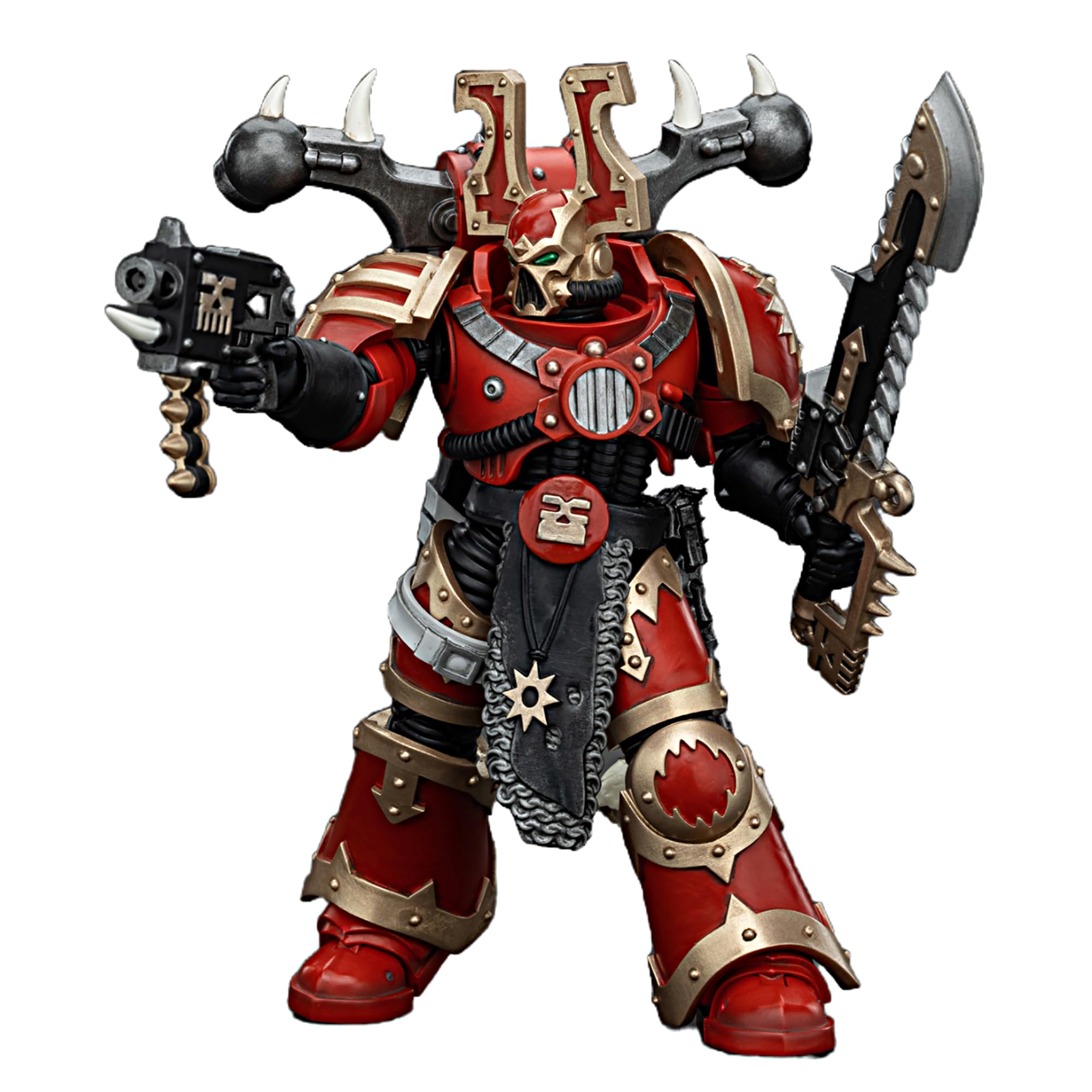 Joytoy Warhammer 40k 1/18 - Set 3 Action Figure World Eaters Khorne Berzerker - Collezionabili 12,6 Cm