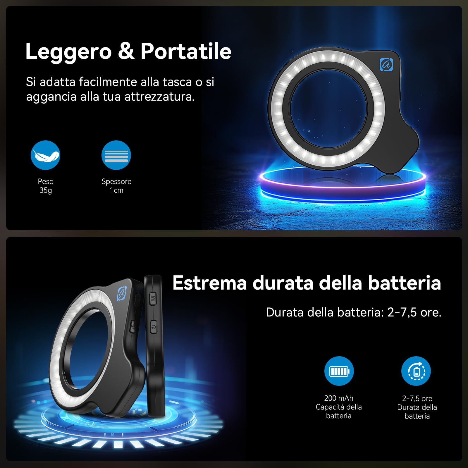 Obiettivo Macro Evil Eye Con Luce Di Riempimento Per Smartphone, Professionale HB100U Aggiornato Per Telefono Con Clip Universale Per Obiettivo, Per Fotografia Macro HD Per Iphone & Android