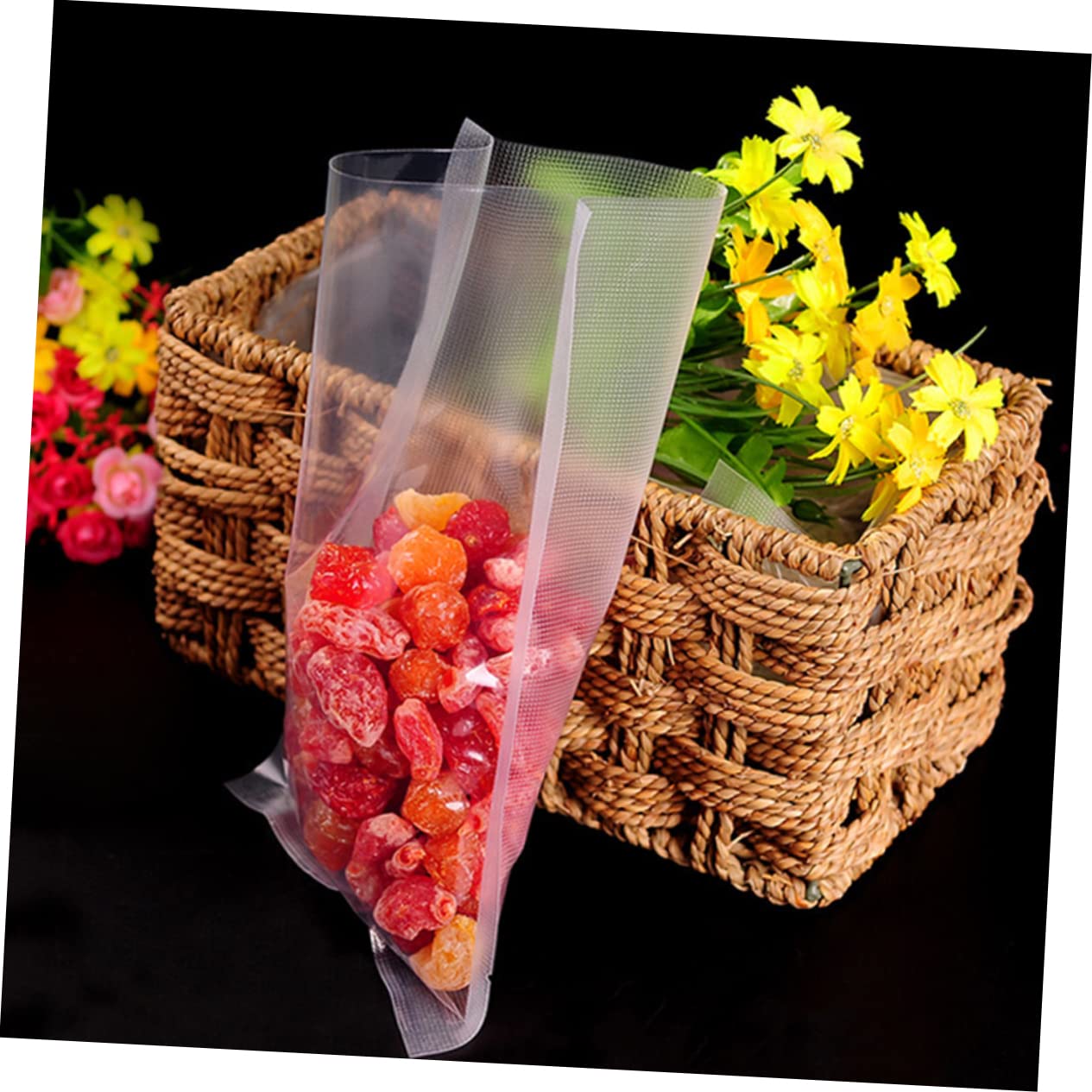 Wakauto Vacuum Sealer Bags Roll Food Preservation Bag for Home Kitchen Storage Pouch for Vegetables Fruits Bread Heavy Duty for Sous Vide Cooking