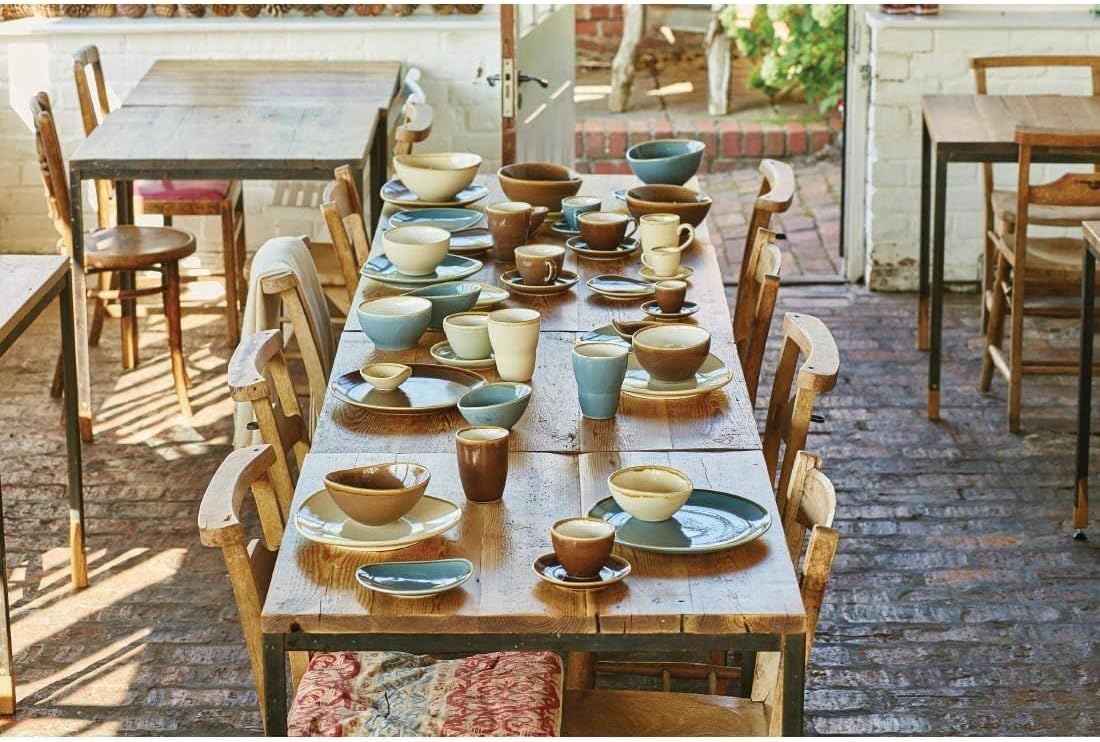 Olympia Kiln Cappuccino Saucer Porcelain 160mm 6 Piece Sandstone Cream