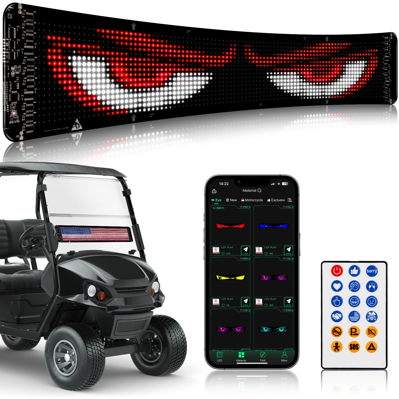 Panneau LED magasin de 61 cm avec message graffiti et contrôle application smartphone - 8