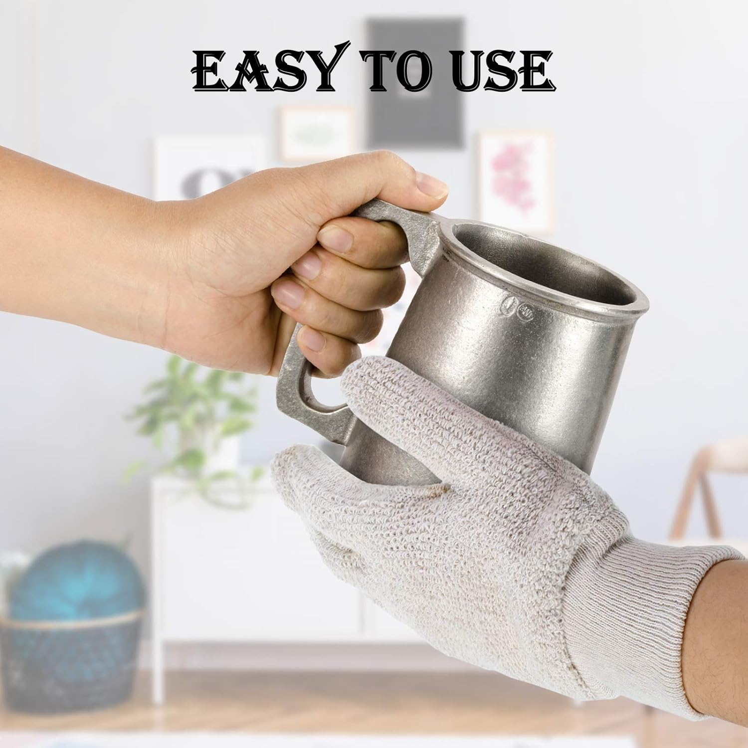 Syhood 3 Pairs Silver Polishing Cleaning Gloves Jewelry Polishing Anti-tarnish Removal Gloves for Silver Jewelry, Gold, Brass, Copper, Blinds, Debris, Rings, Stainless, Metal
