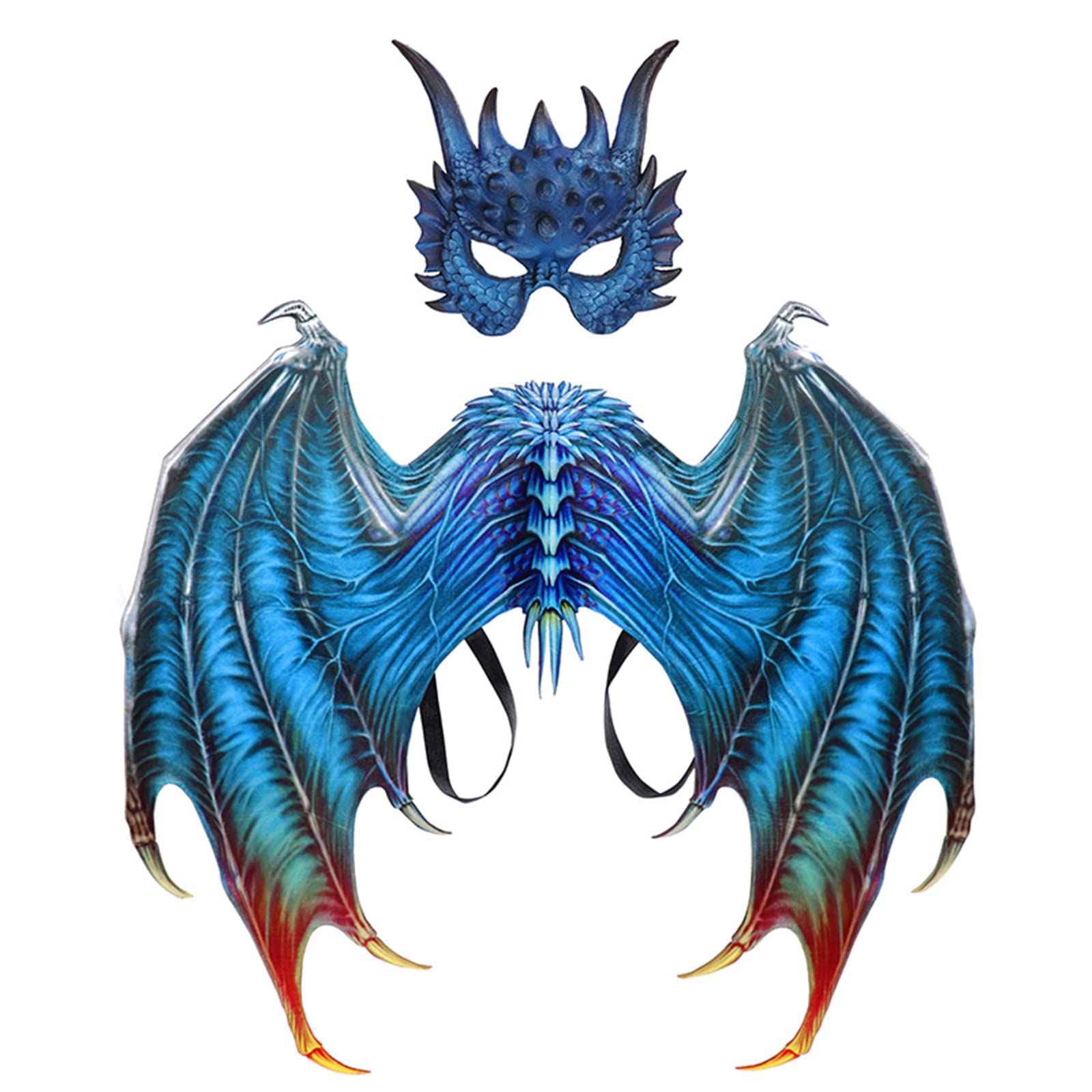 3D Dragon Wings Mask Set,Realistic Ice Dragon Eyes Mask Wings Fancy Dress for Halloween Carnival Costume Party,Dragons Cosplay Props