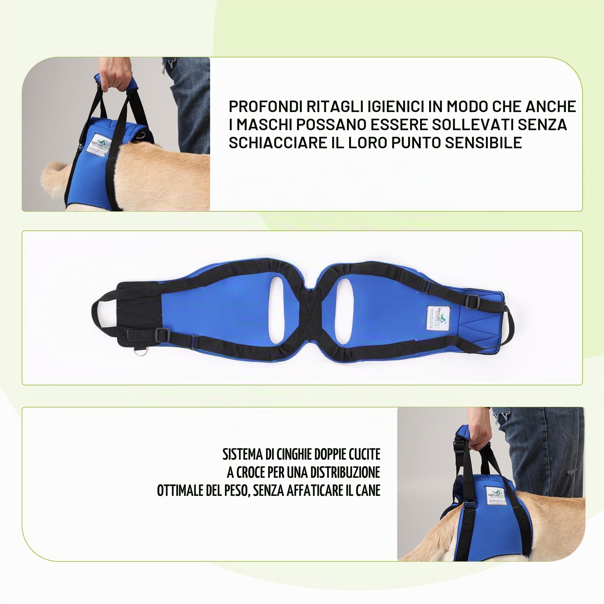 Nature Pet il marchio Premium per aiuti per cani in neoprene.
