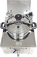 Vista 9 de Freidora a presión comercial de 16L, freidora eléctrica inteligente con 5 preajustes, tubo de calefacción exterior para aceite más saludable