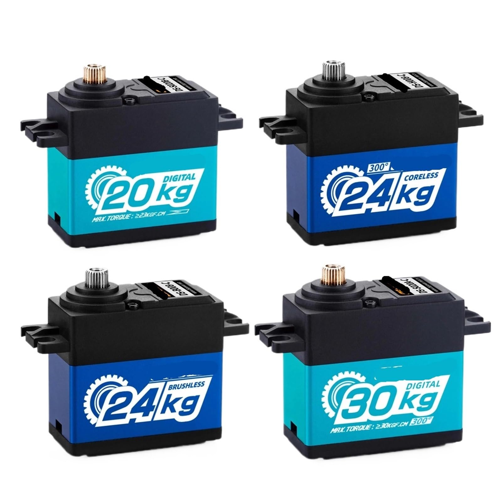 Servo digital 30 kg 180 grados con engranaje de metal sin núcleo 5