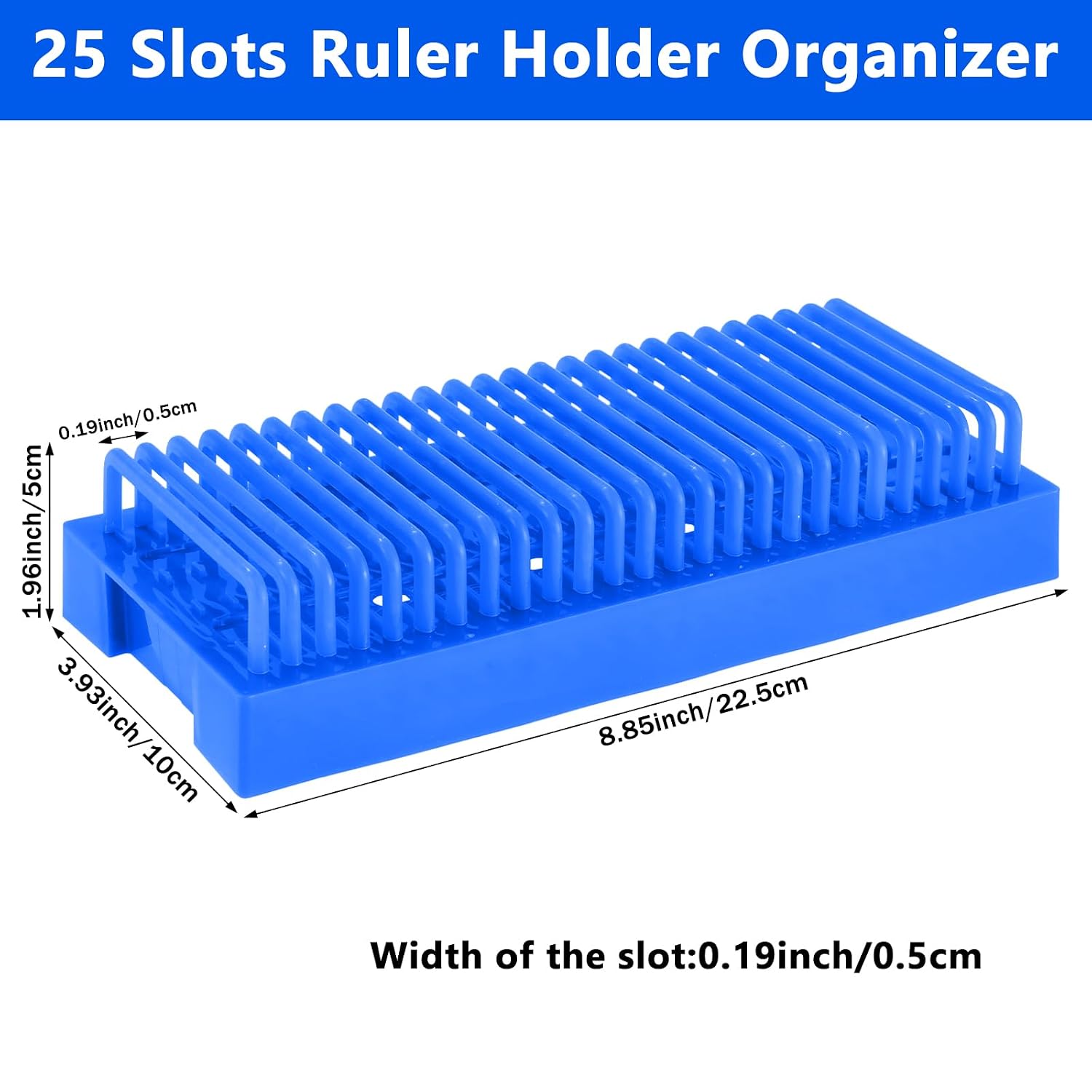 25 Slots Storage Rack for Quilting Rulers Multi Purpose Quilting Supplies Holder Organizer for Rulers Templates Ideal for Office Home Desk Craft Sewing Room Organization
