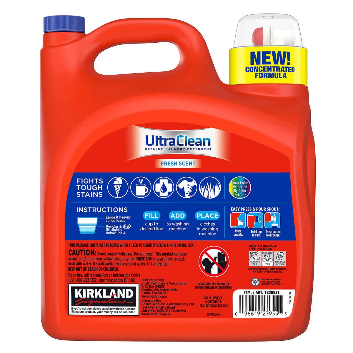 Kirkland Signature Ultra Clean Laundry Detergent 152 Pacs – GRTOQI