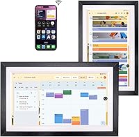 Changingtouch F16S 15.6" Digital Google Calendar Smart Display - No Subscription, Anti-Glare Touchscreen, Photo Frame, Home Hub, Walnut Wood