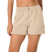 Colorfulkoala Womens High Waisted Ultra Soft Athletic Modal Shorts Casual Summer Lounge Pants with Pockets