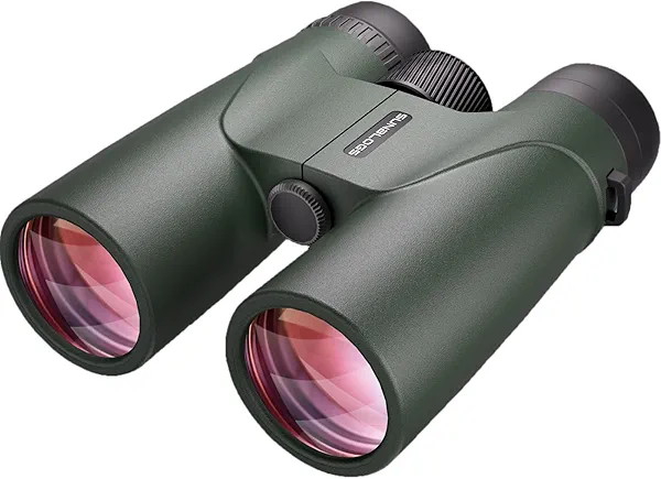12x42 HD Binoculars for Adults High Powered - Waterproof BAK4 Prism Binoculars for Bird Watching, Hunting, Travel, Hiking & Opera - Super Bright Lightweight Binocular (Green)