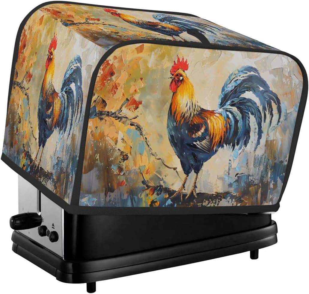 2 Slice Animals Rooster Toaster Cover Bread Maker Cover For Kitchen