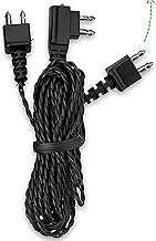 BALSON 2-Pin V-Cord Wire Both Ear Cable for Pocket Model Hearing Aid Machine (Pack of 5, Black)