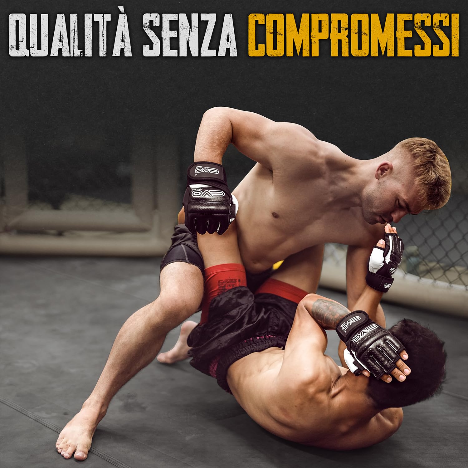 Evo Pelle Corpo Gel Guanti MMA Sacco da Box Arti Marziali Karate Guantone
