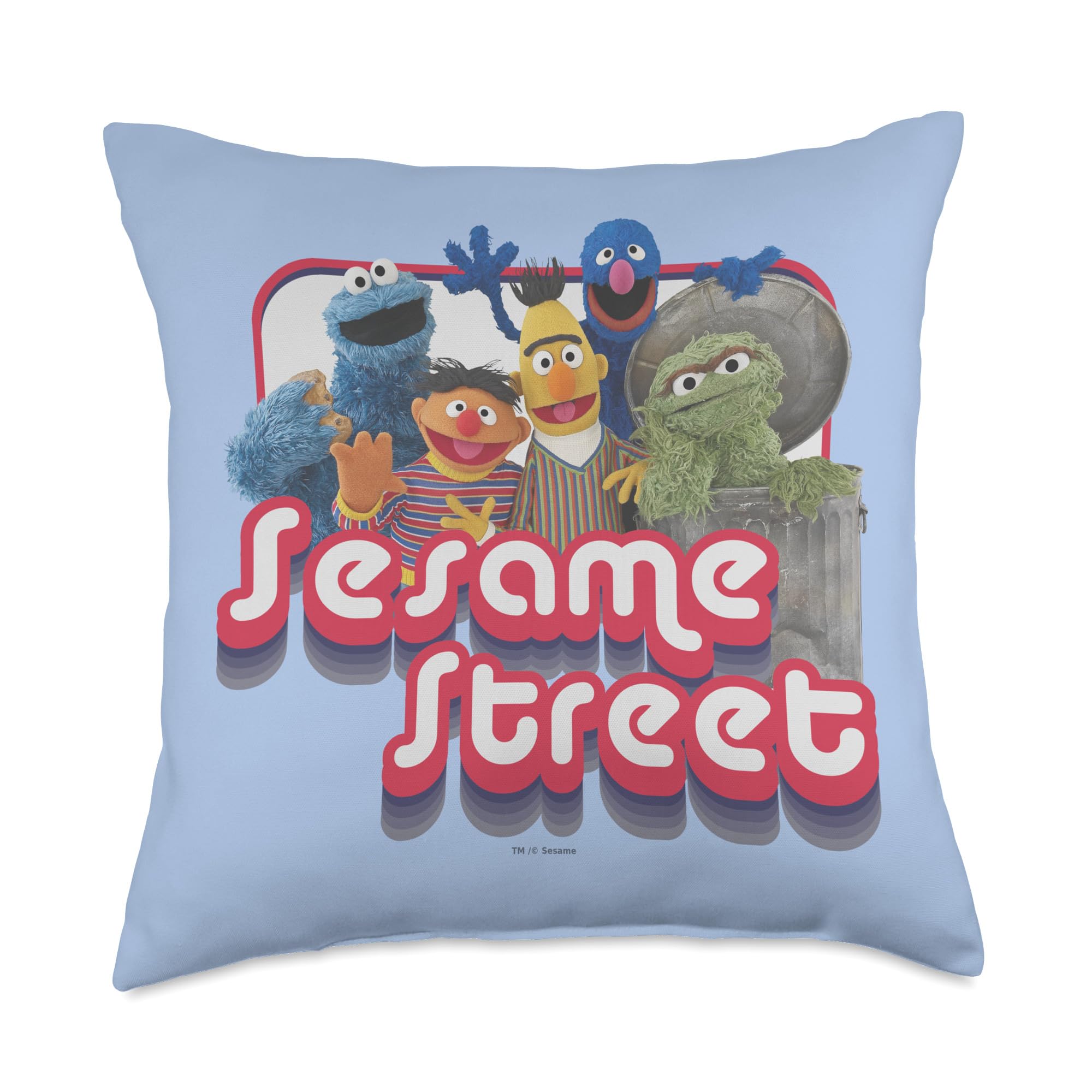 Coussin Sesame Street Groovy Group 45x45 cm multicolore pour décoration salon
