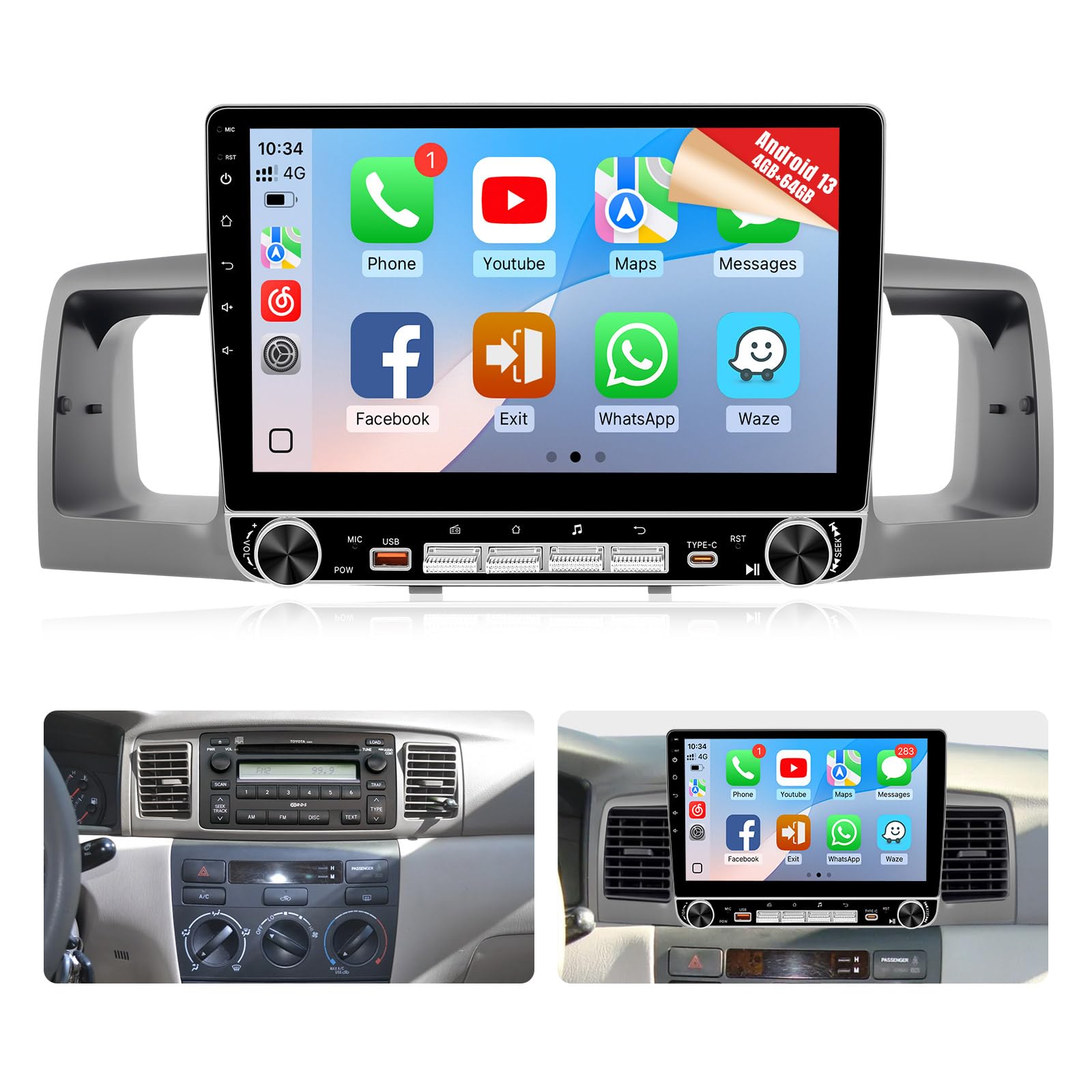 Photo 1 of Naifay Android 13 Car Radio for Toyota Corolla 2003-2008