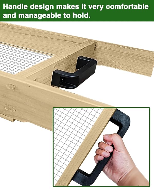 Large Soil Sifter, Dirt Sifter for Gardening, for Use in a Wheelbarrow, Compost Sifter, Garden Sieve for sifting Little Rocks/Top Soil/Peat Moss/Worm/Leaves/Loam Soil/Sand/Gravel (Mesh Screen 1/2") by VIPMORE - Image 6
