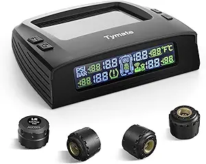 A digital tire pressure monitoring system display
