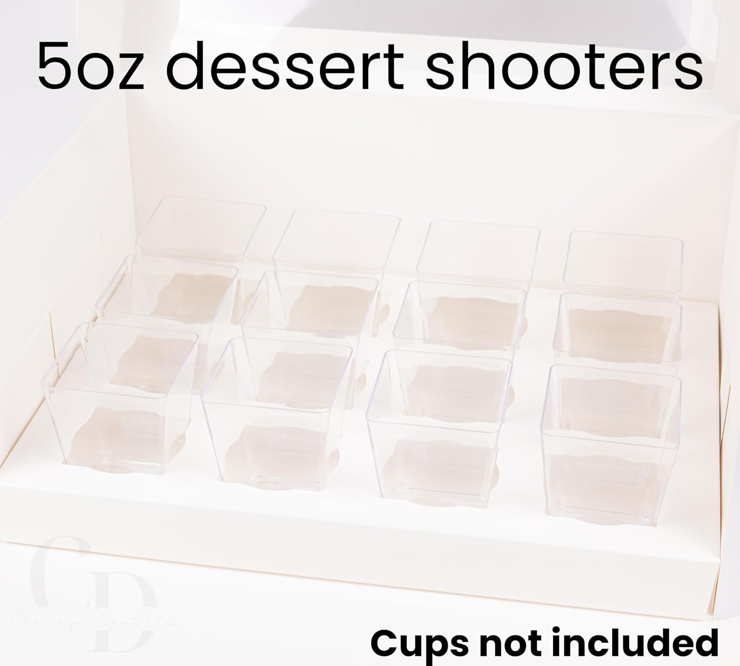 Dessert Shooter Box for 12 5oz square and round cups- 10 pack