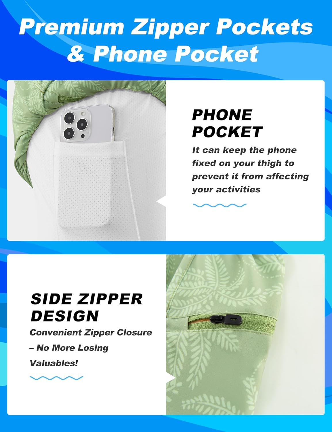 APTRO Mens Swim Trunks with Compression Liner 5" Quick Dry Bathing Suit Swim Shorts with Zipper Pockets Board Shorts Swimsuit - Image 3