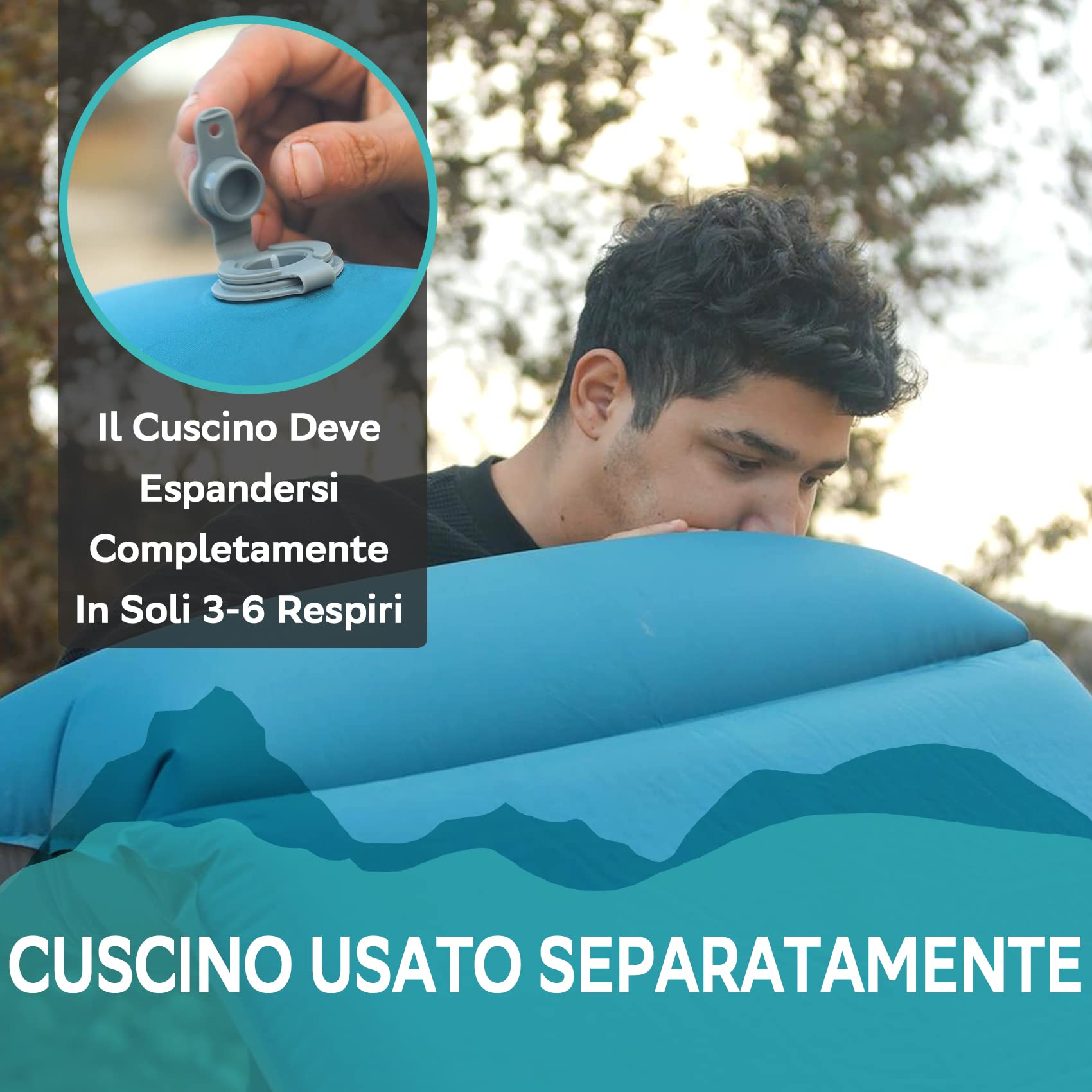 Clostnature Materassino Autogonfiabile da Campeggio - Materassino Autogonfiabile Esterno Spesso 3/5/7,6 cm con Confezione Piccola, Materassino Leggero per Sport, Escursionismo, Inverno
