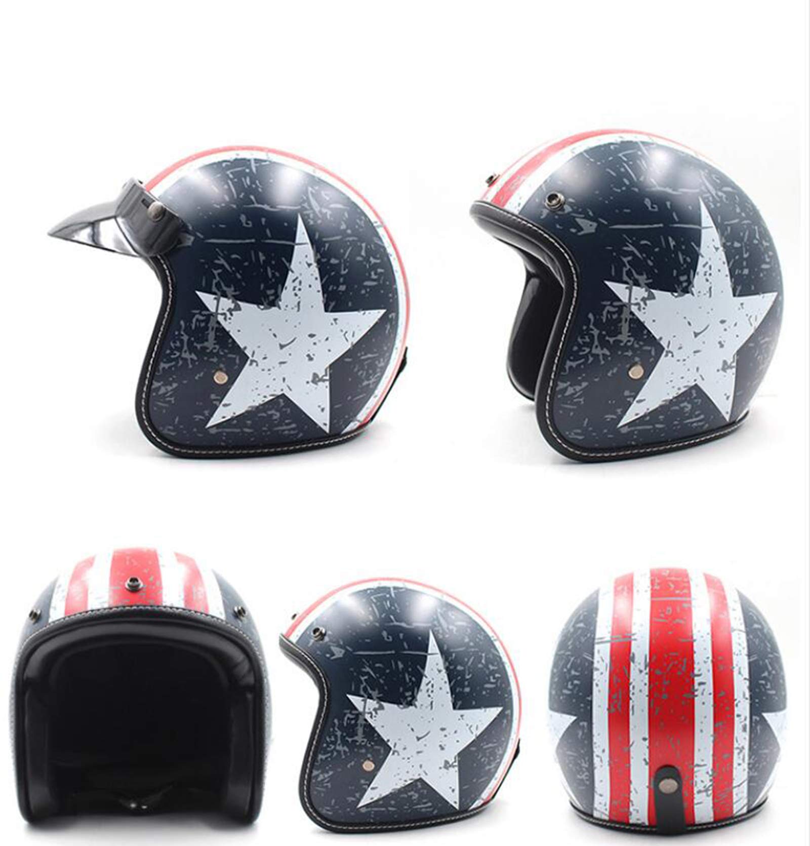 GAOZHE Casque de Pédale de Moto, Moto Bols Demi Coque Casque Scooter