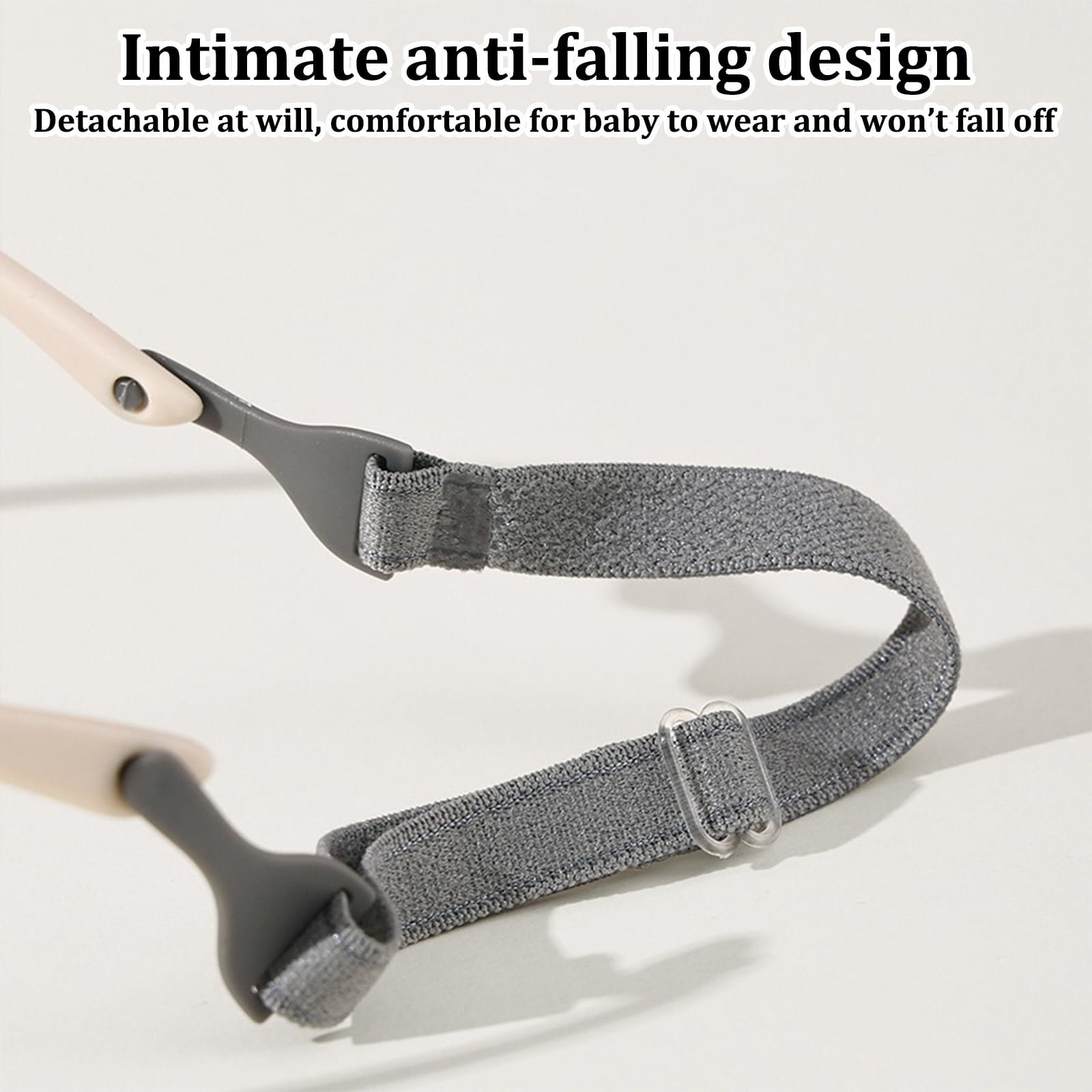 Baby Sonnenbrille Sonnenbrille Baby Polarisierte Uv400-Schutzsonnenbrille für Kinder mit Schultergurten Verstellbarem Weichem Silikonrahmen Runde Form Geeignet für Jungen und Mädchen (1-3 Jahre Alt)