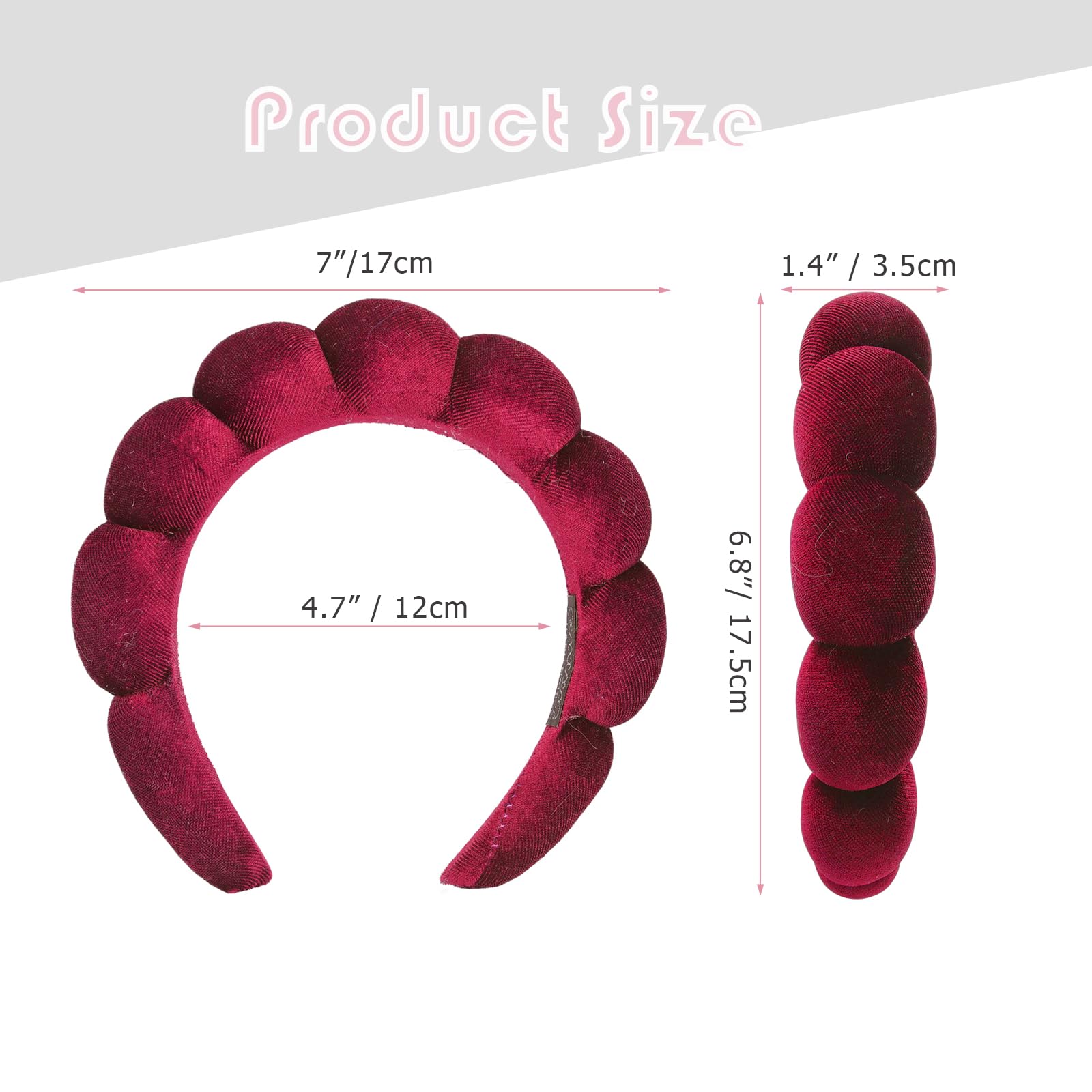 DRESHOW Spa-Stirnband für Damen Schwamm-Stirnband zum Waschen des Gesichts Wolken weiches Frottee-Stirnband für Makeup und Hautpflege