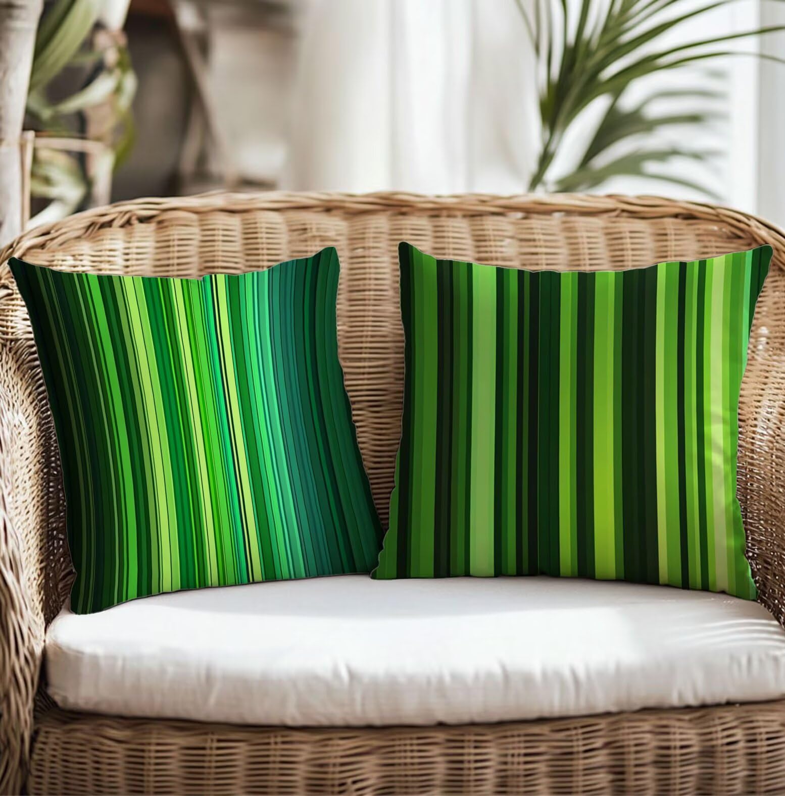 Housses de coussin émeraude 45x45 cm lot de 2 imperméables pour canapé et jardin