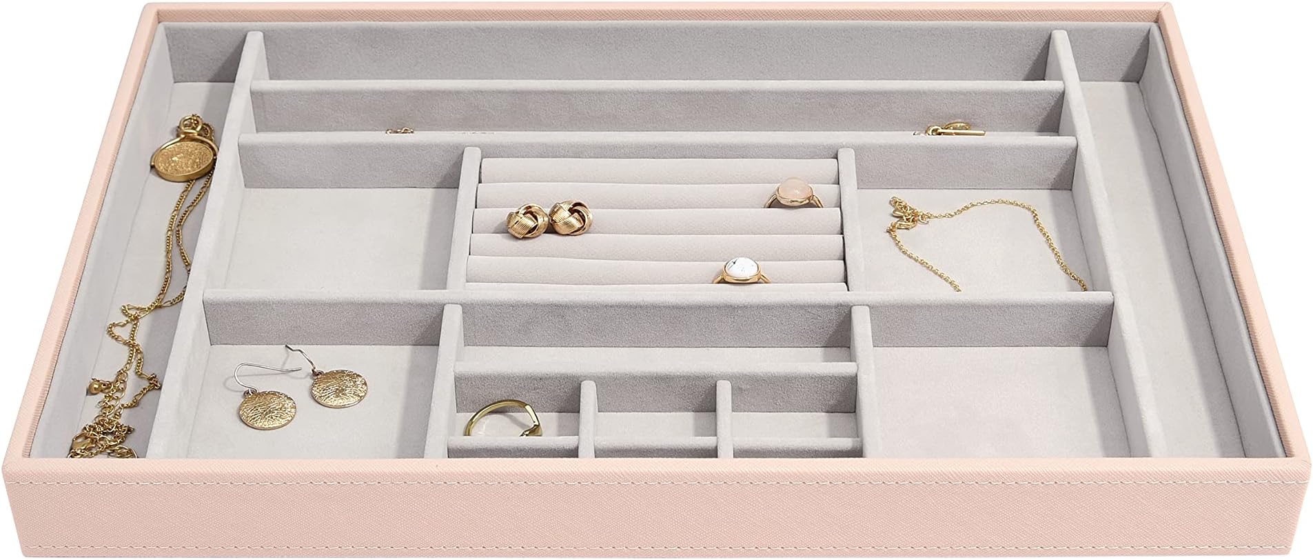 Stackers Blush Pink Supersize Jewellery Box Ring/Accessories Layer