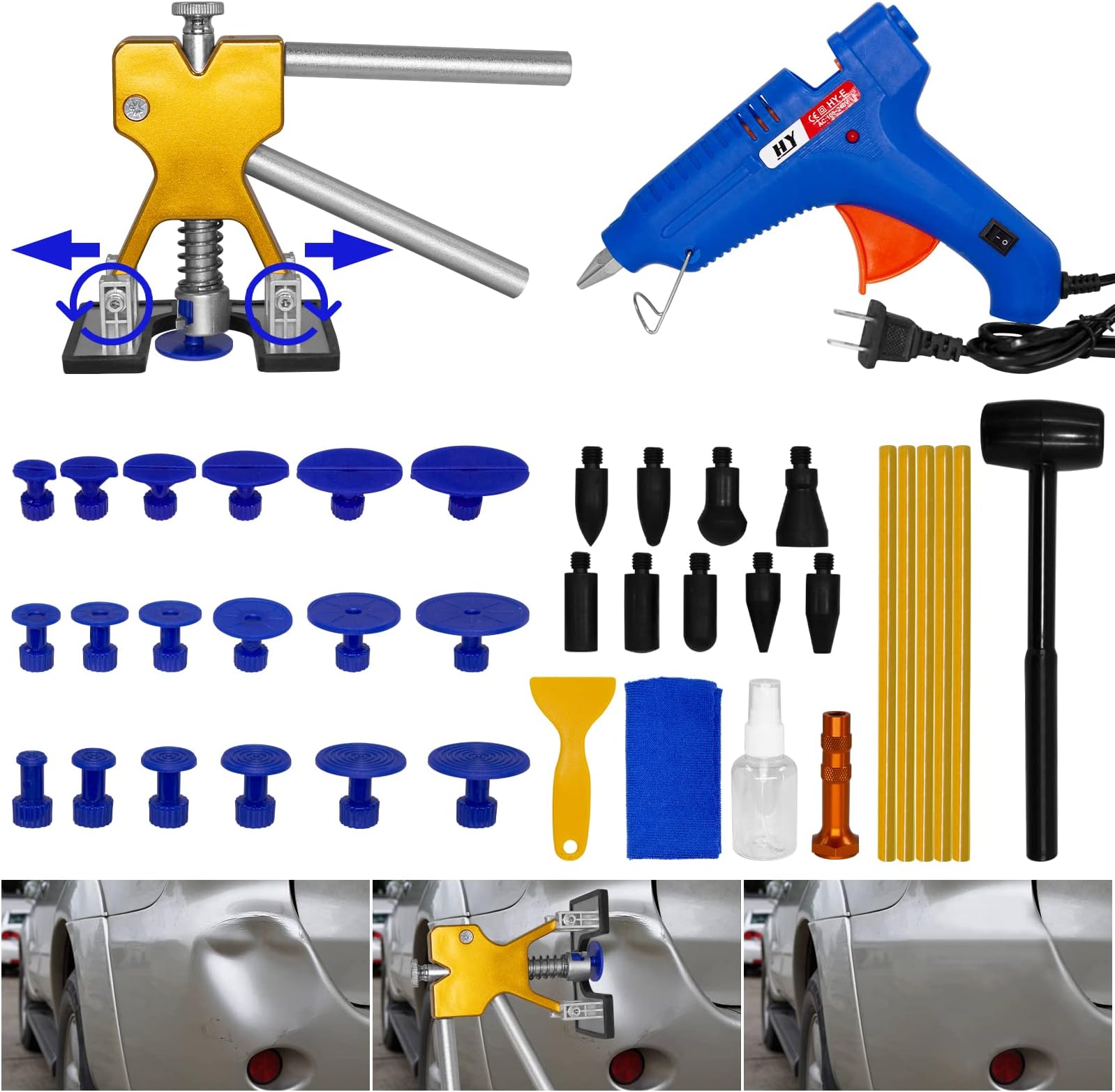 OKSTENCK 39 PCS Car Dent Repair Kit Auto Paintless Dent Remover Tools