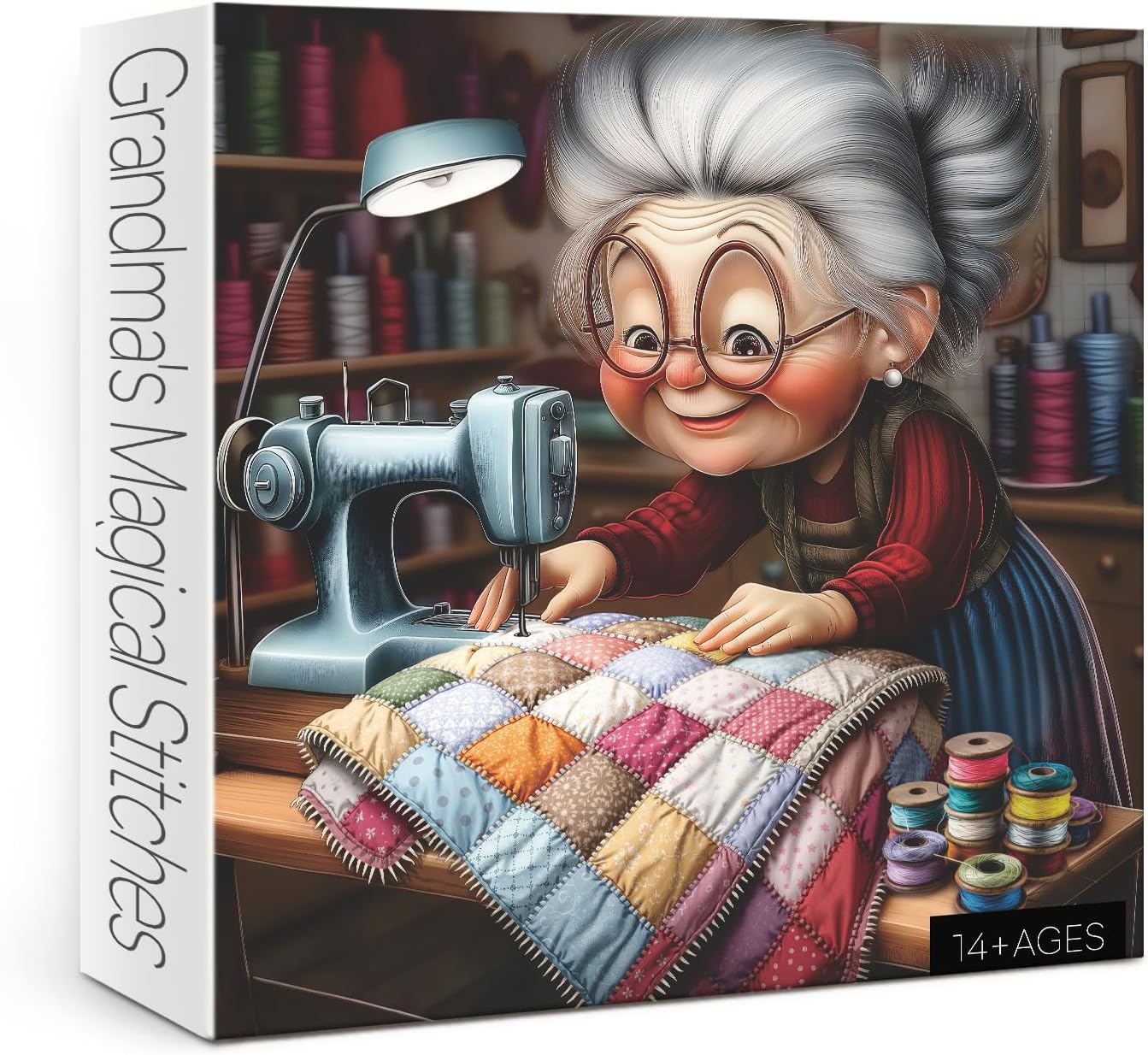 Valentine Love Gnome Puzzles for Adults 1000 Pieces, Cute Art Rose Flower Heart Jigsaw Puzzles, Beautiful Red Floral Sunset Scenic Dwarf Puzzle